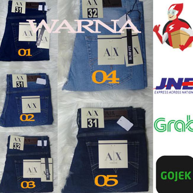 x8wr celana jeans pria a x house slim fit 5 warna - 30 s4c8