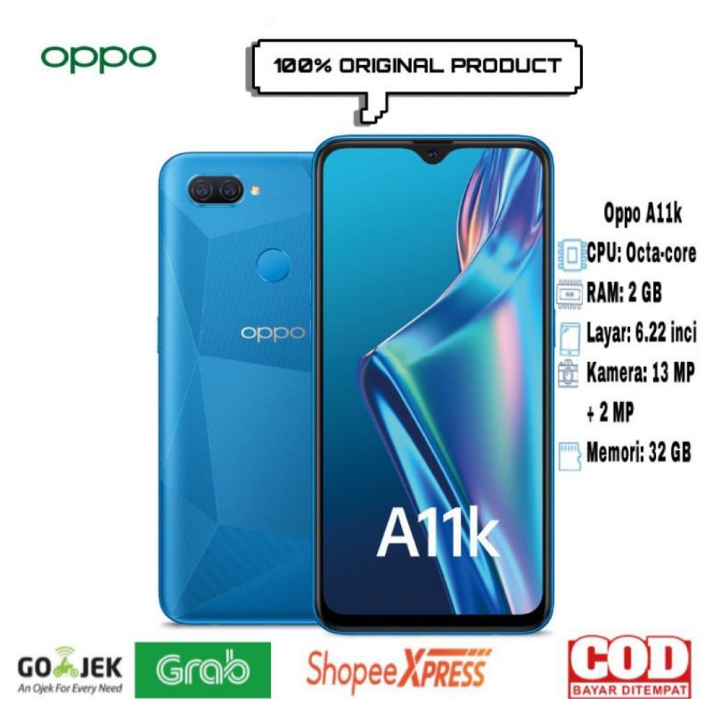 OPPO A11K RAM 2/32 GARANSI RESMI  1TAHUN