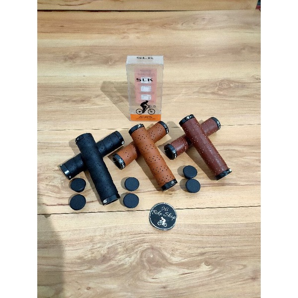 HANDGRIP SLK KULIT HANDLE GRIP SEPEDA - Coklat