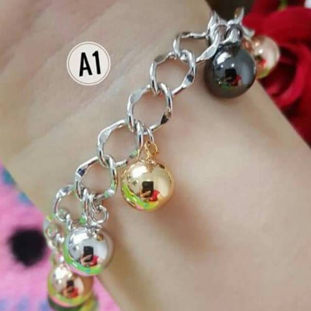 Gelang tangan bola variasi 3 warna 0822