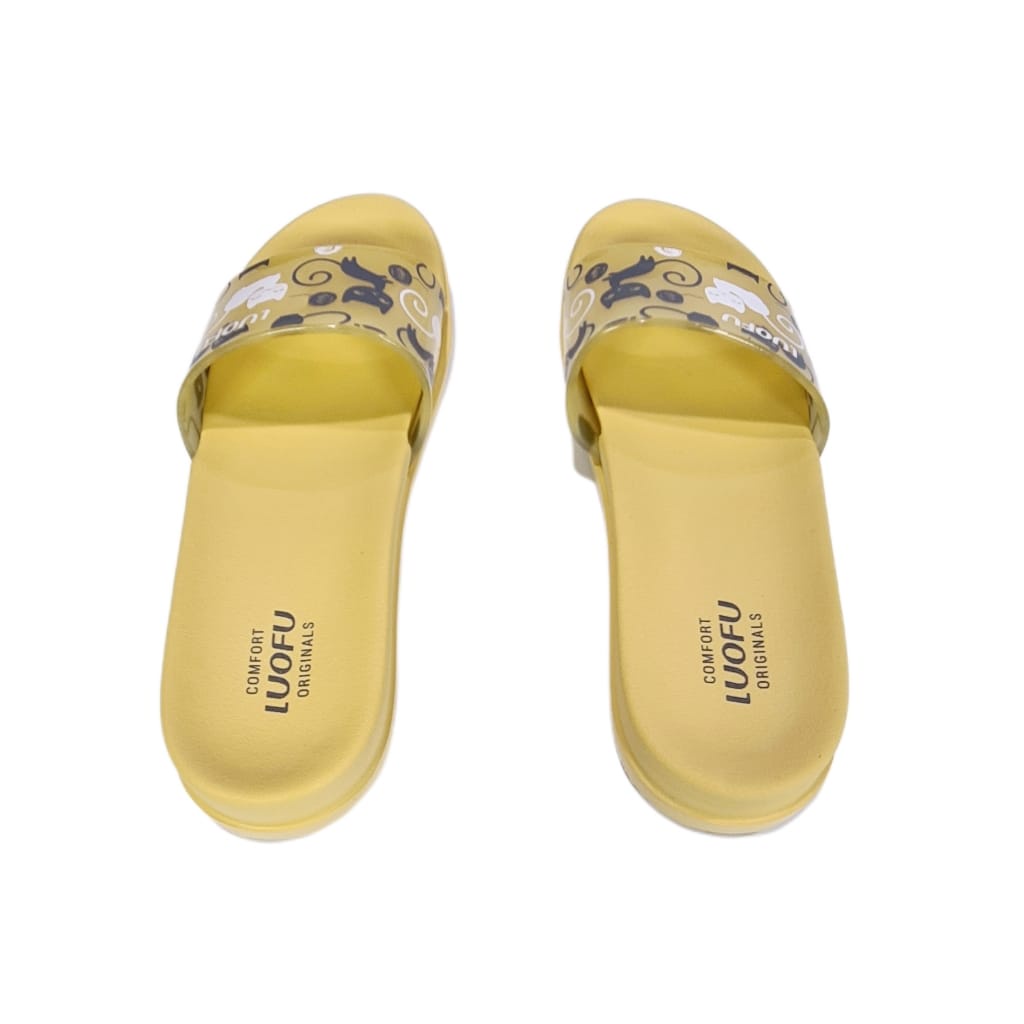 LUOFU ORIGINAL jelly sandal karet empuk murah wanita sendal cewek selop import E7159SC-E102