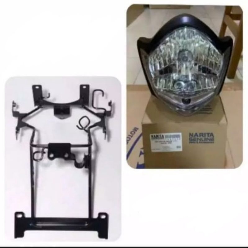 Lampu Depan Vixion old Plus Breket Dudukan Lampu Depan Vixion Old