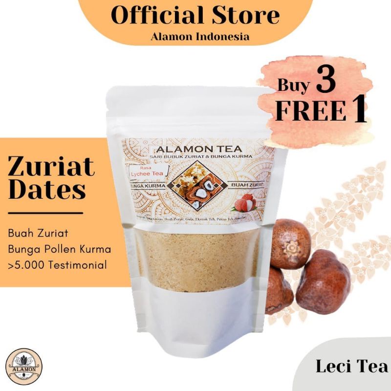 COD Beli 3 gratis 1 Promil Enak Zuriat Bubuk Kurma Madu Muda / Alamon Premium Program Hamil Tidak Eneg-1