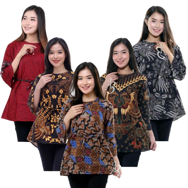 BAJU BATIK WANITA MODERN MONALISA GENES M,L,XL asli PEKALONGAN