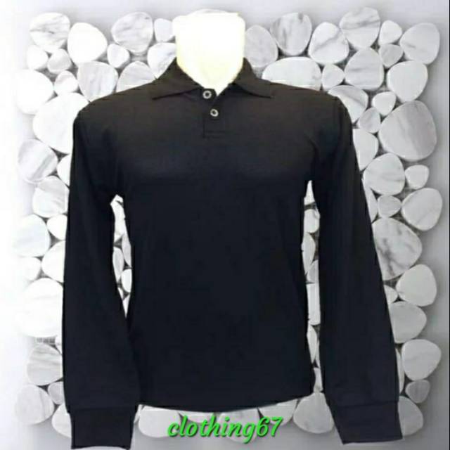 Kaos polo jumbo bige size xxl xxxl lengan panjang polos warna banyak