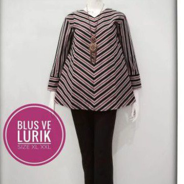 Blouse Lurik Batik Moderns Dengan Bahan Lurik ATBM Asli Pedan Sudah Full Furing Sampai Tangan