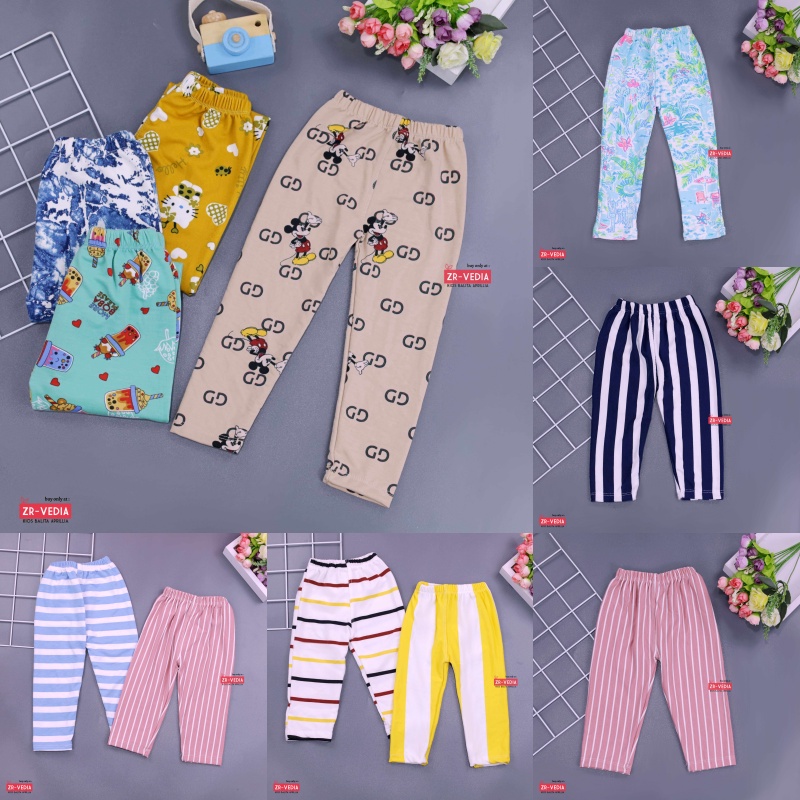 [IMPORT] Legging Nara uk Bayi - 15 Tahun / Leging Motif Celana Ketat Panjang Lejing Laging Anak Perempuan Premium