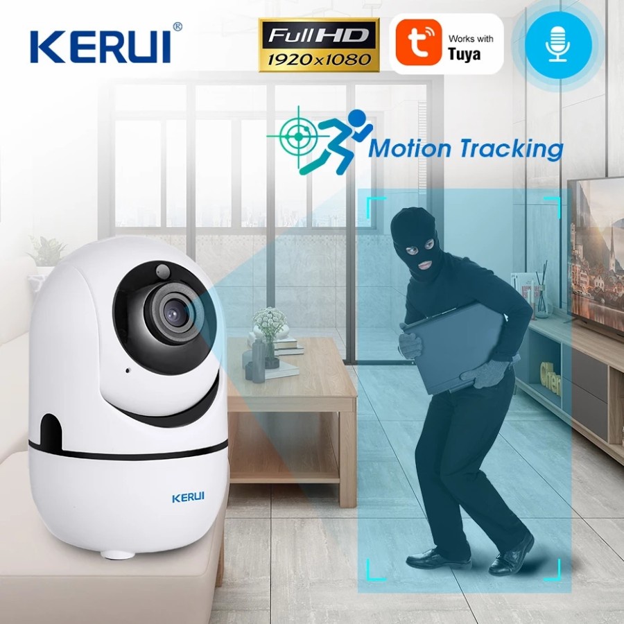 KAMERA CCTV KERUI IP Camera Cam CCTV Tuya Auto Tracking Mengikuti Gerakan