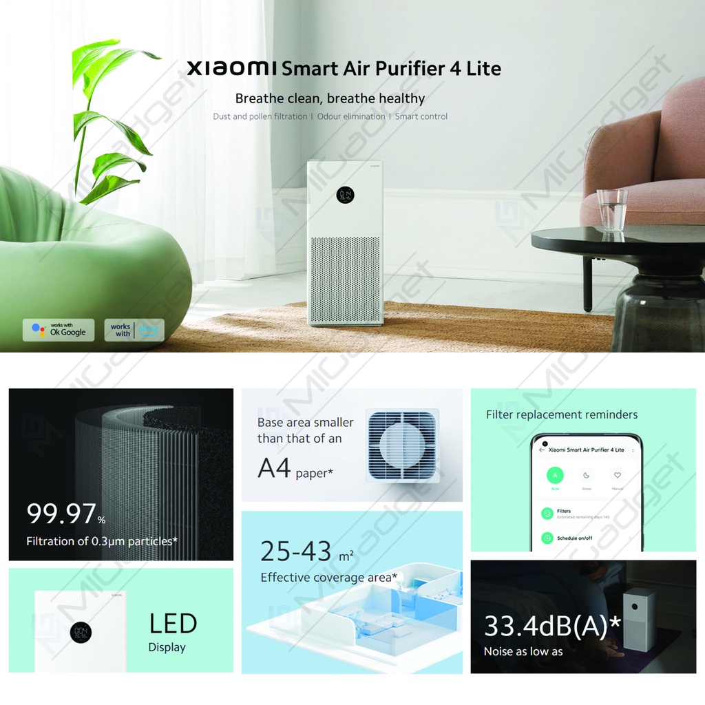 Xiaomi Smart Air Purifier 4 Lite - Penjernih Udara - Garansi Resmi