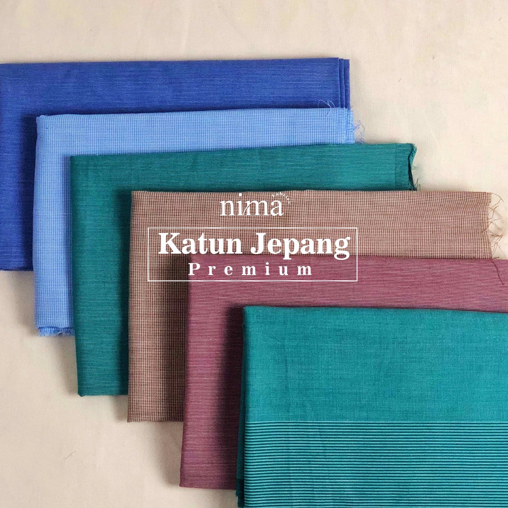 1 meter Kain Katun Polos Misty dan Gingham Premium