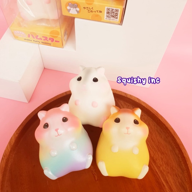 Promo Squishy Inc - Ibloom Chubby Fluffy Hamster New Color Squishy
