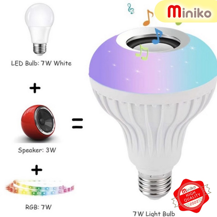 Lampu Disco Speaker Musik Bluetooth 2 in 1 - Lampu Sepker LED _lampu disko Miniko