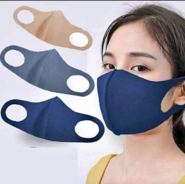 Masker Kain Scuba Dewasa Warna Warni Polos Casual Halus Tebal Grosir Murah Gramasi 270 gram Laser Cu