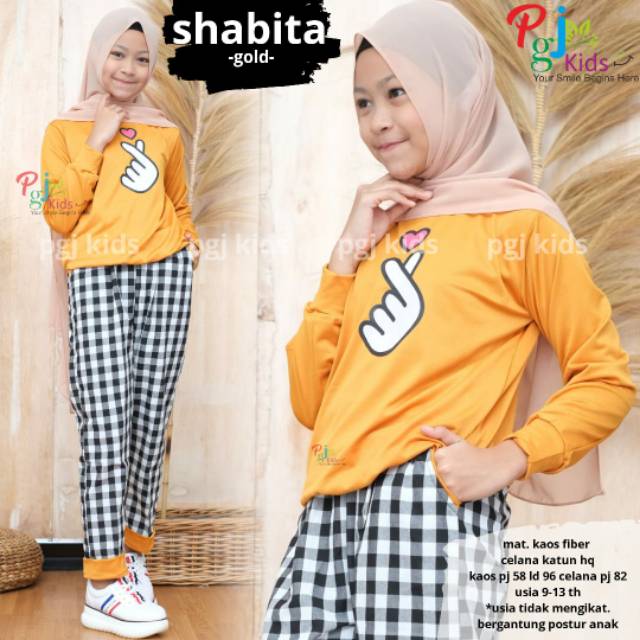 Shabita Kids Set - Dress Sarangheo Setelan Anak Perempuan Muslimah Syari Original By PGJ (COD) BTC