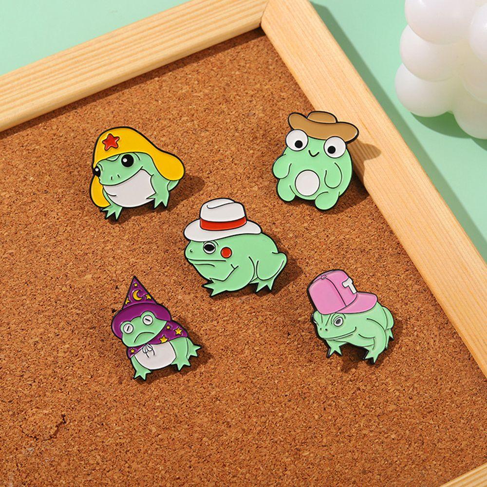 Lily Kodok Bros Lucu Ransel Logam Anime Froggy Badge