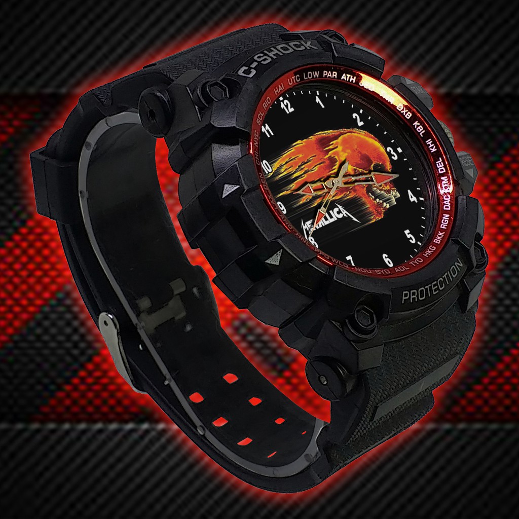 (ISTIMEWA BOSSQUE) JAM TANGAN METALLICA LIST MERAH - EXCLUSIVE 7