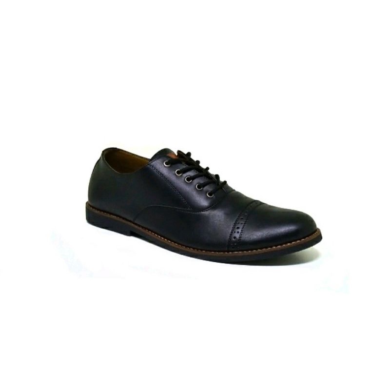 Pantofel Pria Clasik Barang LANGKA / Sepatu kerja Formal ukuran JUMBO 44-45-46-47-48 Leather Black Empuk, ORI 48