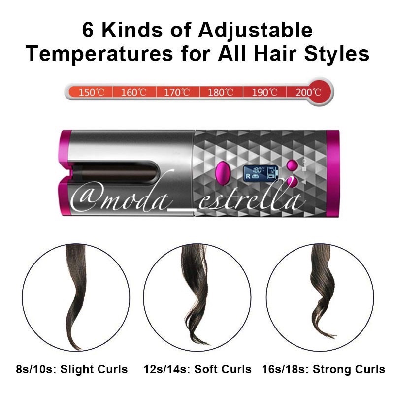 CATOK AUTO CURL ELEKTRIK/ CATOK OTOMATIS MUTER/CATOK CURLY KERITING / Alat pengeriting rambut Keriting