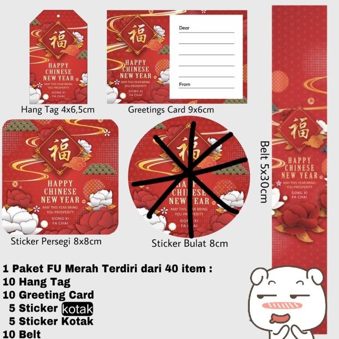 

Grosir Hang Tag Kartu Ucapan Label Card Sticker Belt Hampers Imlek Sincia