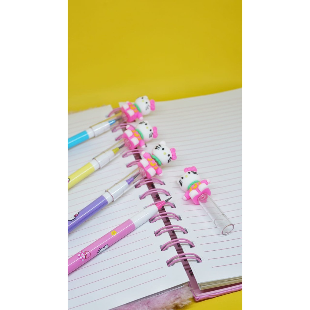 PENSIL SUSUN HELLO KITTY PENSIL PELURU LUCU IMUT GROSIR PERLENGKAPAN SEKOLAH BISA GROSIR TERMURAH