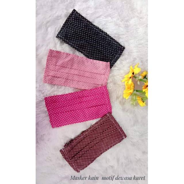 MASKER POLKADOT KATUN JEPANG TALI By LaTisza hijab