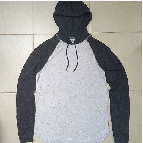 Hoodie Sweater Levis Raglan Lightweight Outmeal Jumbo Big SIze XXL