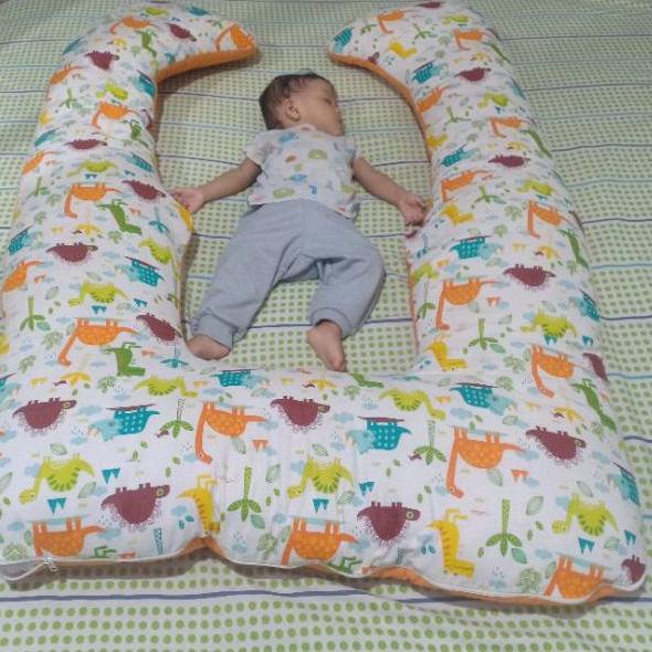 Model Trending Bantal Hamil Ndollolo Premium Busa Silikon Tebal Bahan Kain Lembut Adem Nyaman