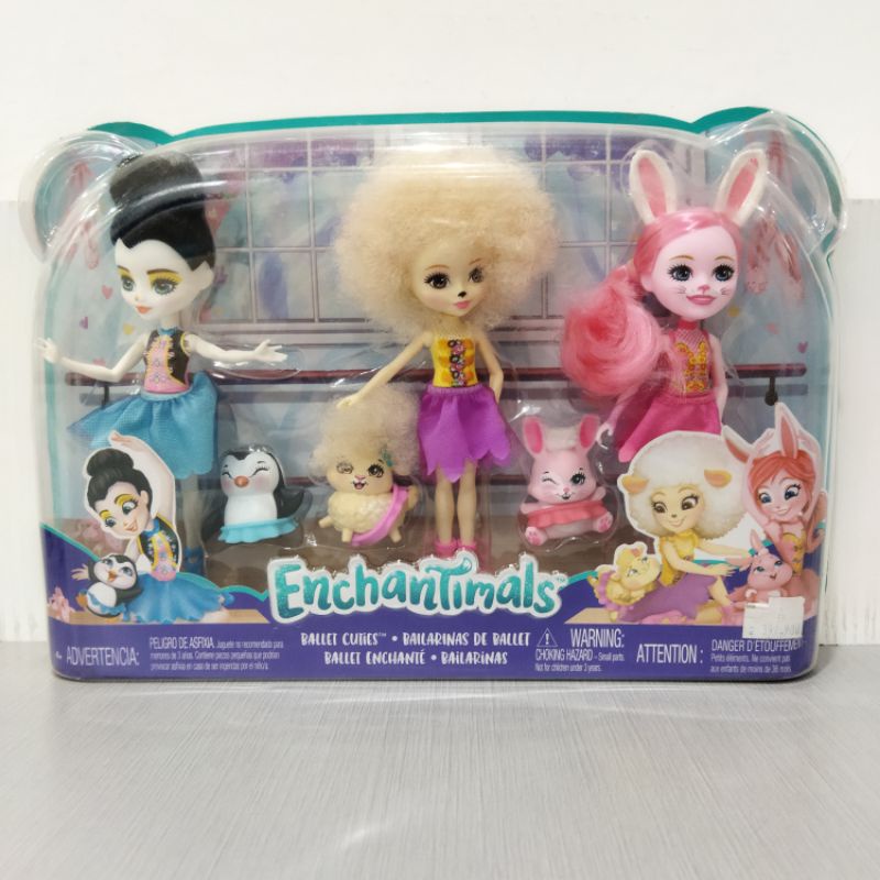 ori original enchantimals enchantimal ballet cuties lamb penguin rabbit doll mainan boneka anak perempuan cewek hadiah kado ultah