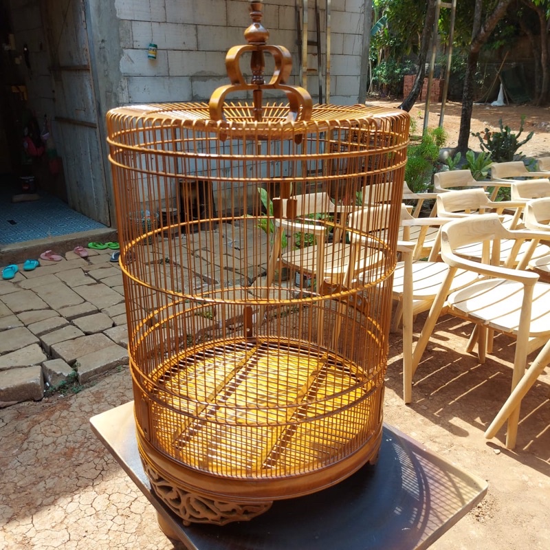 Sangkar Murai Batu Kayu Jati Ukir Jepara