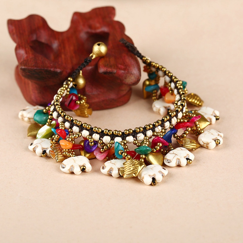 Hu Hu Hu Hu Hu Alat Bantu Pasang Kacamata♡ Gelang Rantai Manik-Manik Handmade Warna-Warni Gaya Bohemian Untuk Wanita