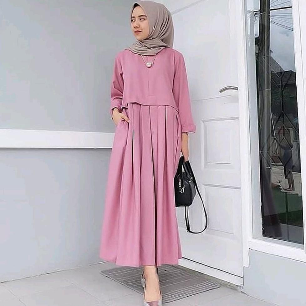 Terlaris Rania Gamis Muslim - Dress Maxy - Gamis Wanita - Baju Muslim - Gamis Party Kekinian