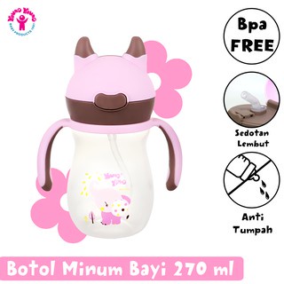 ♥BabyYank♥ YOUNG YOUNG Botol Minum Bayi Anti Tumpah 270 ML BPA Free Straw Cup Water Bottle IL-907