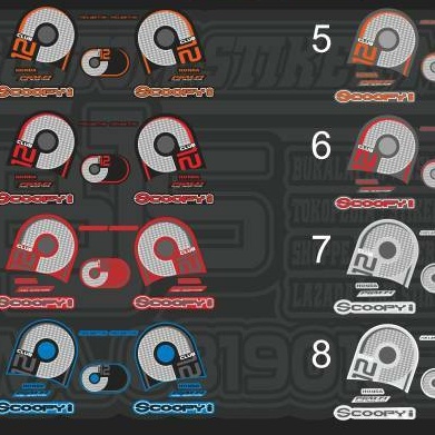 Stiker Sticker Striping Scoopy New 2018 s12 standar thailand