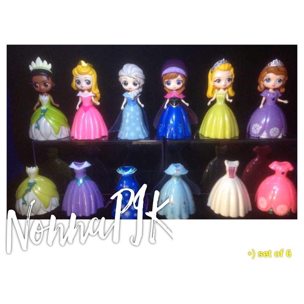 FIGURE PRINCESS CLIP ON CHIBI SNOW WHITE RAPUNZEL ARIEL BELLE