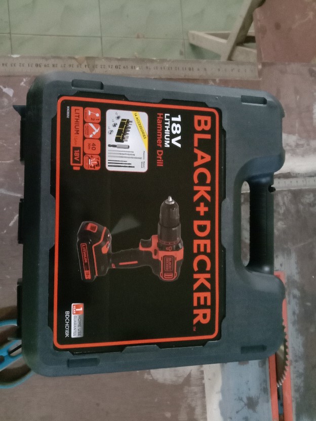 Cordless Black Decker Bdchd18k Bor Baterai 18v