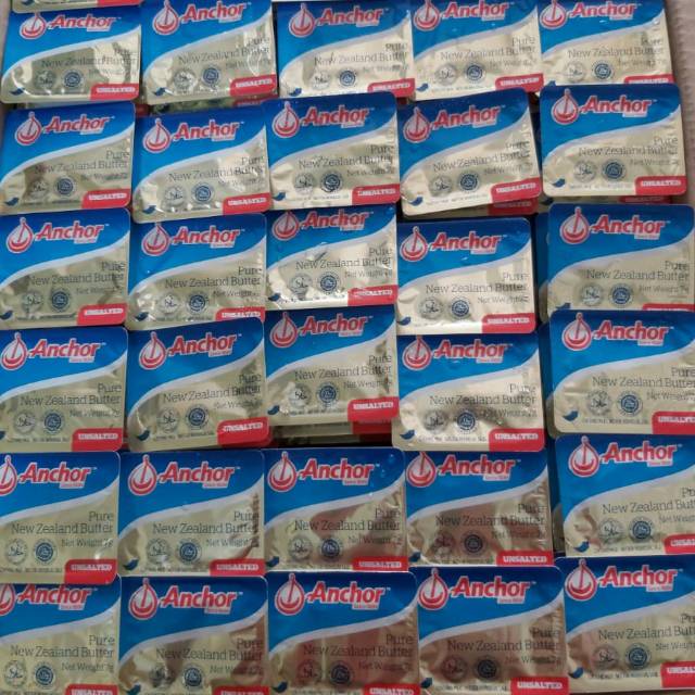 

GROSIR ANCHOR UNSALTED BUTTER 7 GRAM 50 PCS