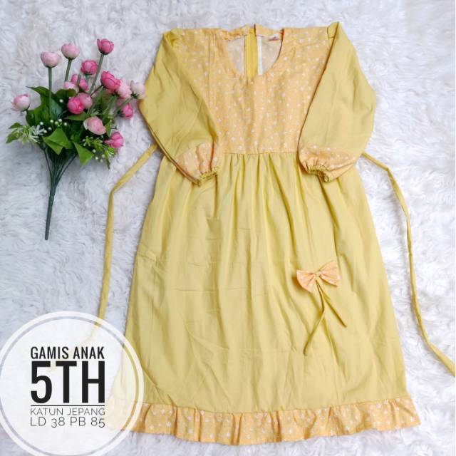 Gamis anak katun Jepang pesanan bunda wiwik 1