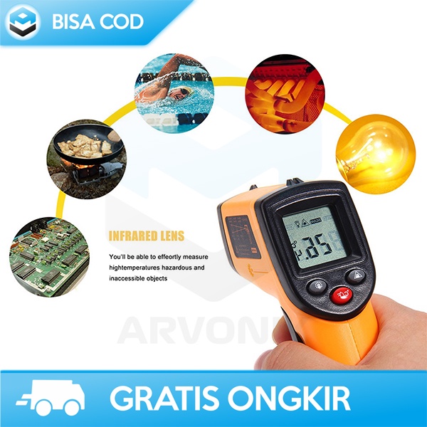 THERMOMETER PENGUKUR SUHU TUBUH LASER INFRARED BY SMARTSENSOR ORIGINAL