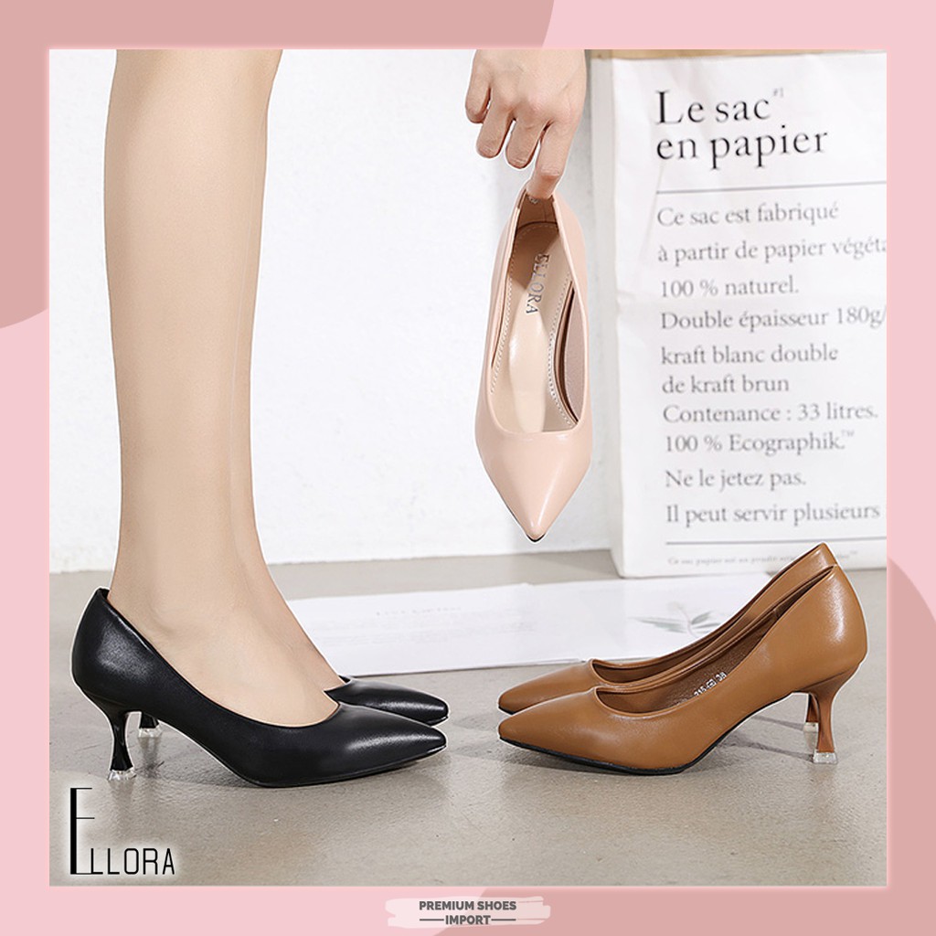 ELLORA 215-GB Sepatu Heels Wanita Import Sepatu Kerja Wanita