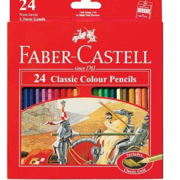 

Pensil warna classic isi 24 warna Faber Castle (ART. 599)