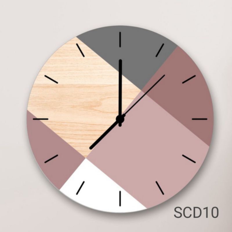 Jam Dinding Scandinavian MODERN UNIK diameter 20 cm mesin sweep-SCD10
