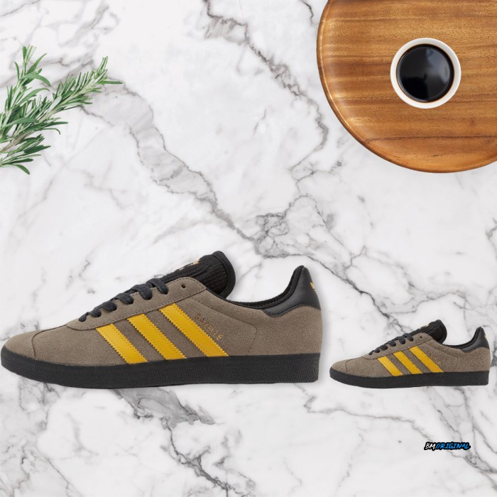 Adidas Gazelle OG Gray Yellow Black Exclusive ORIGINAL