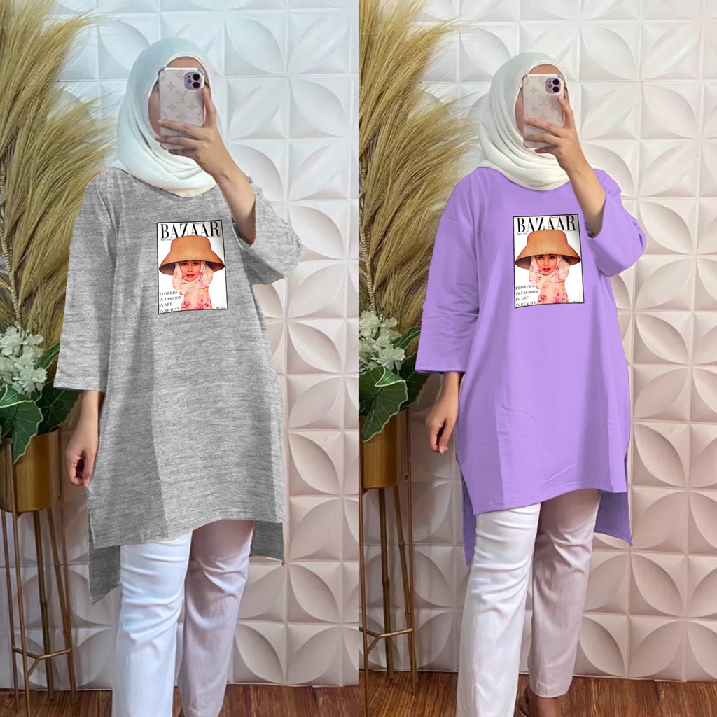 GR TUNIK OVERSIZE BASIC KAOS JUMBO GAMBAR PRINT DTF LEMBUT (BUKAN SABLON) TUNIK BABYTERRY SR06