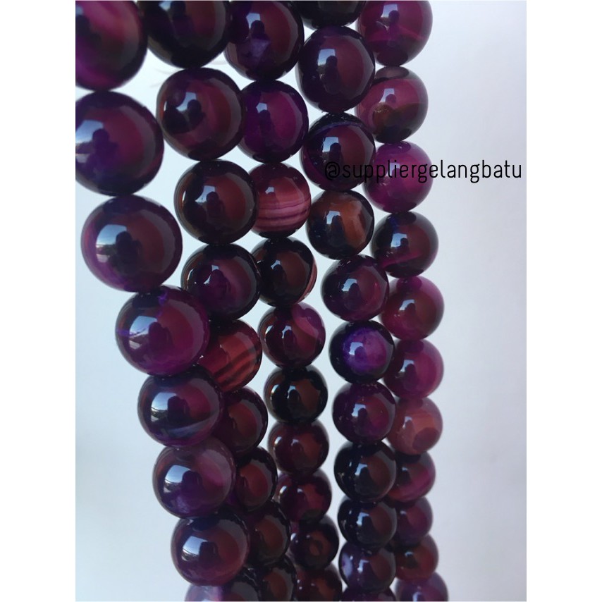 bahan batu kecubung kampung 16mm amethys stone aksesoris pria wanita pernak pernik fashion unisex