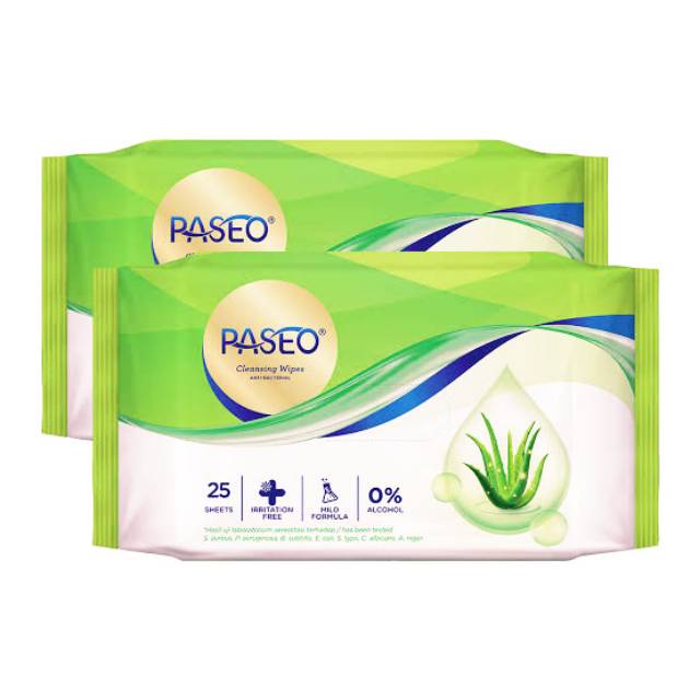 PASEO BABY WIPES ANTI BACTERIAL 50'S