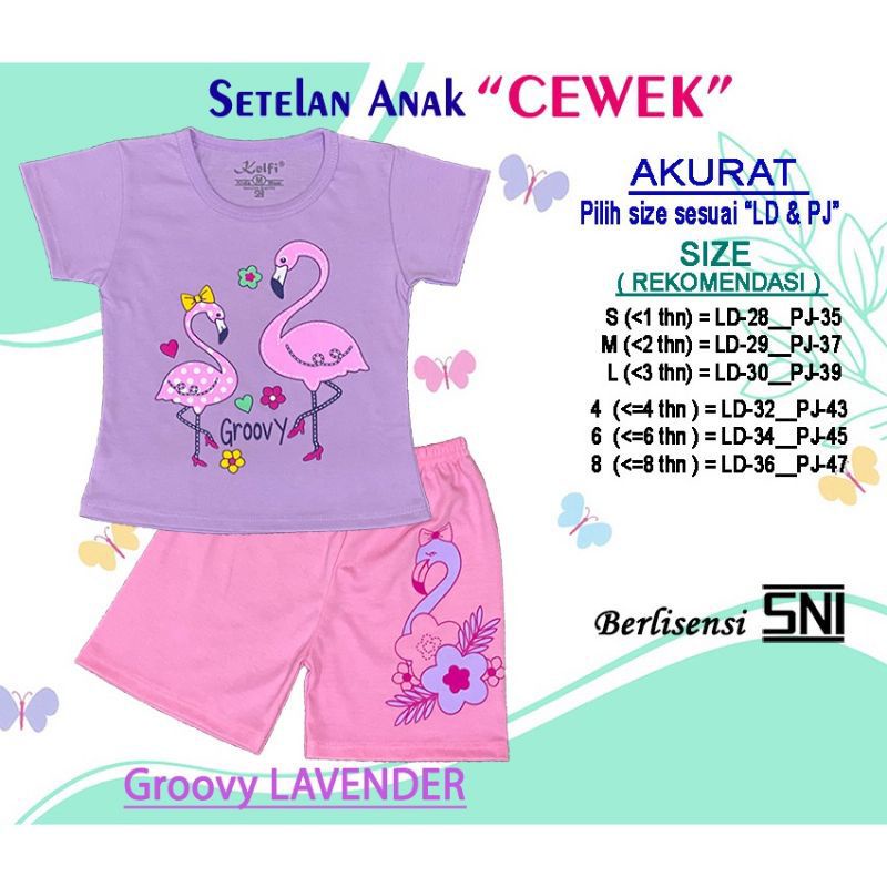 setelan anak perempuan/ kelfi/baju anak/groovy edition