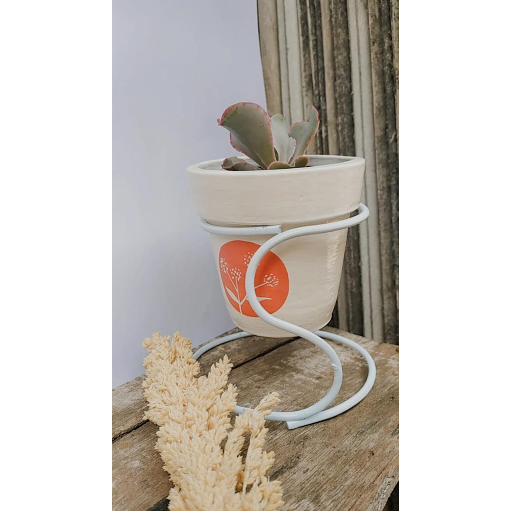 PAKET STANDING POT SET RAK BESI STANDING POT TANPA TANAMAN HIASAN MEJA DINDING BUNGA KAKTUS SUKULEN