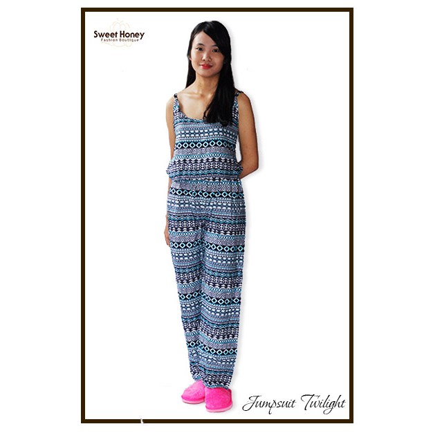 Sweet Honey ~ Grosir Jumpsuit Dewasa Twilight Panjang Etnik Tribal Grosir Jumpsuit Bali Murah [Bisa COD]