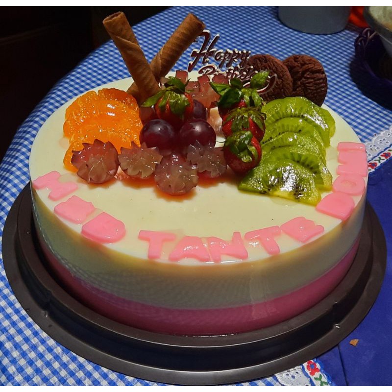 

puding, cake,rotu ulang tahun sutra buah harga murah, enak, mantap