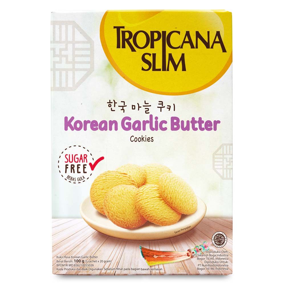 

Tropicana Slim Korean Garlic Butter Cookies - Cookies Bebas Gula 100 gr